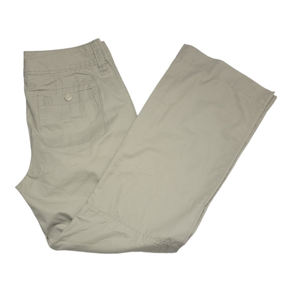 Eddie Bauer Pants - Eddie Bauer Women's Cargo Pants Wide Leg Loose Fit Khaki Tan Solid Size 10